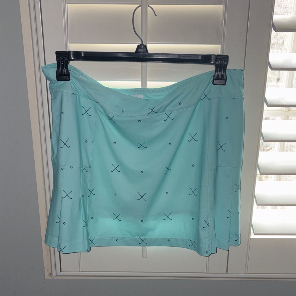 Aqua Patterned Women's Golf Skirt
